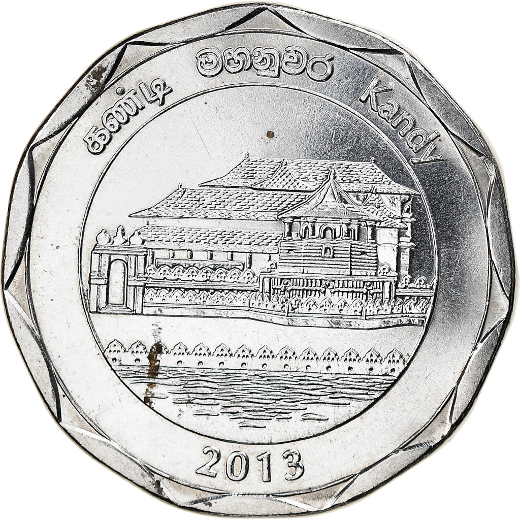 Coin, Sri Lanka, Kandy, 10 Rupees, 2013, MS(63), Stainless Steel
