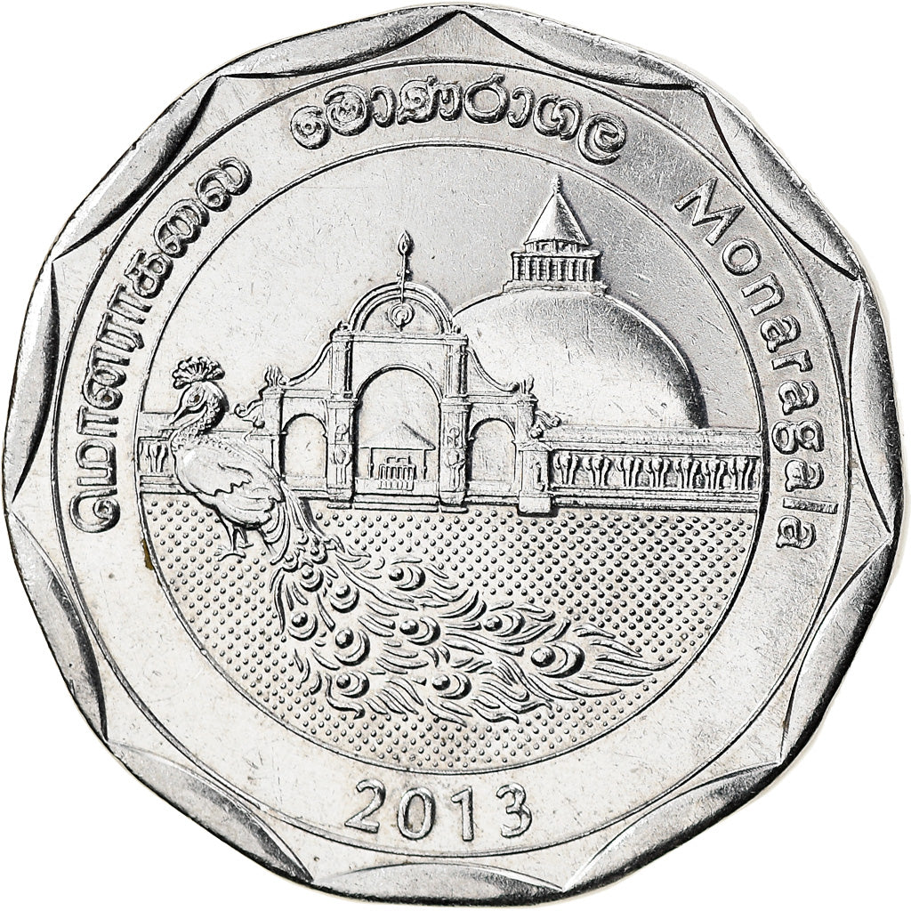 Coin, Sri Lanka, Monaragala, 10 Rupees, 2013, MS(63), Stainless Steel