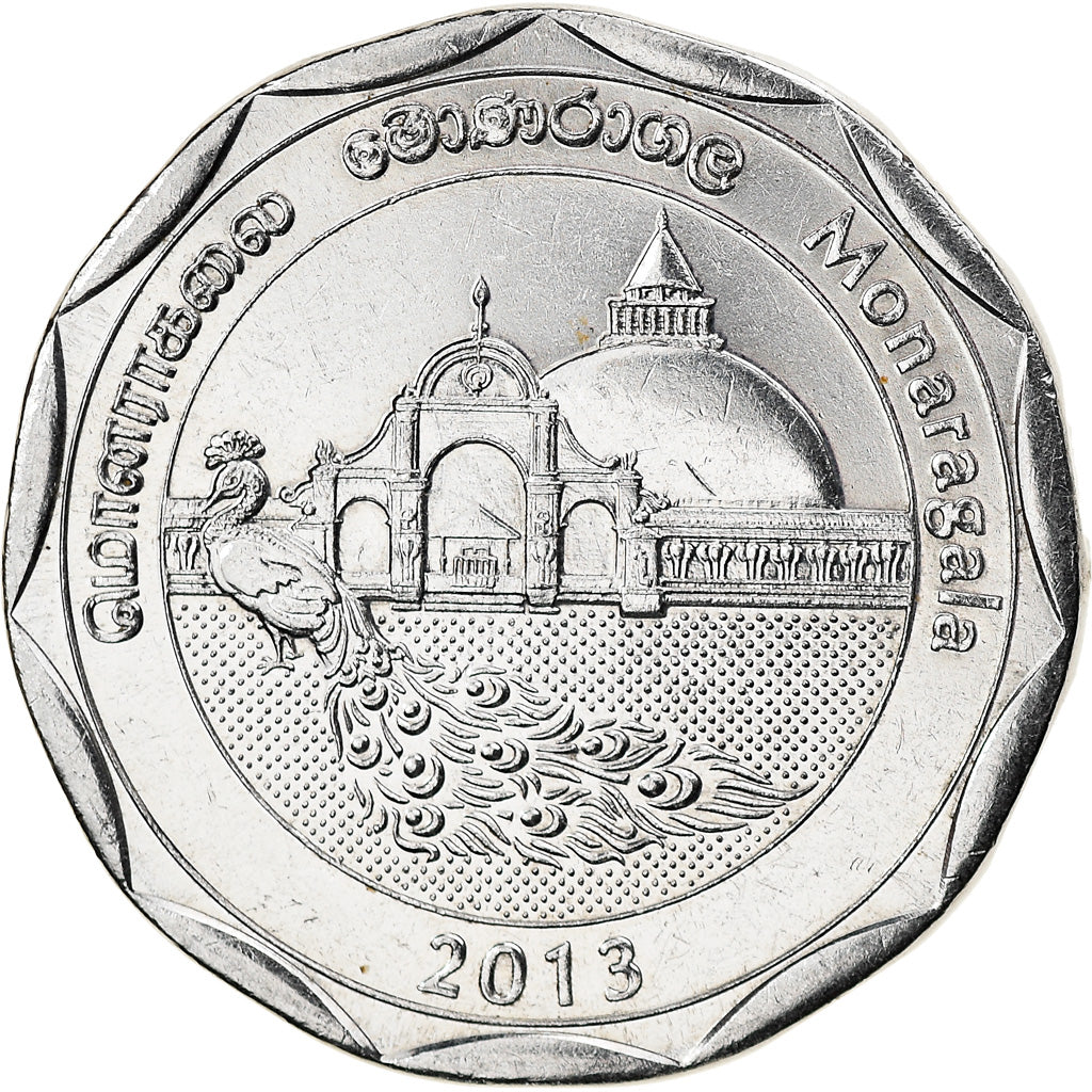 Coin, Sri Lanka, Monaragala, 10 Rupees, 2013, MS(63), Stainless Steel
