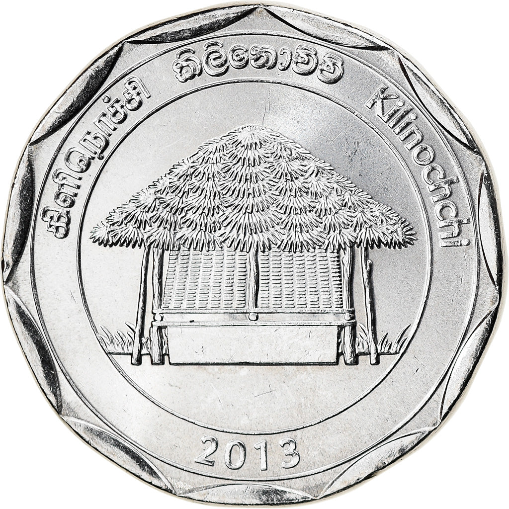 Coin, Sri Lanka, Kilinochchi, 10 Rupees, 2013, MS(63), Stainless Steel
