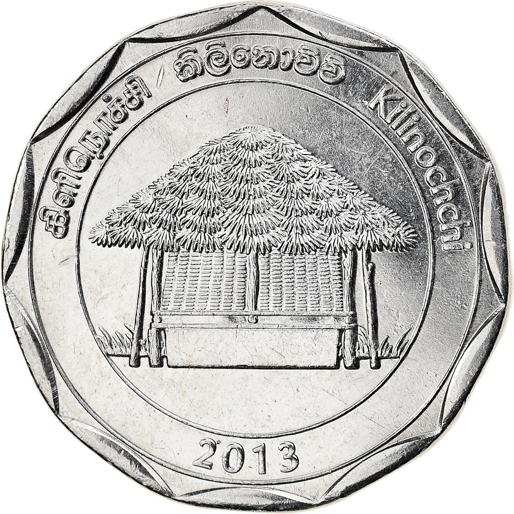 Coin, Sri Lanka, Kilinochchi, 10 Rupees, 2013, MS(63), Stainless Steel