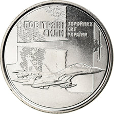 Coin, Ukraine, Forces de l'air, 10 Hryven, 2020, MS(63), Zinc alloy
