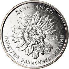 Moeda, Ucrânia, Militaires morts au combat, 10 Hryven, 2020, MS(63), Zinc alloy