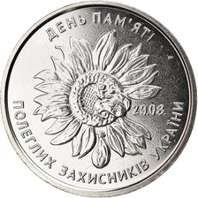 Moeda, Ucrânia, Militaires morts au combat, 10 Hryven, 2020, MS(63), Zinc alloy