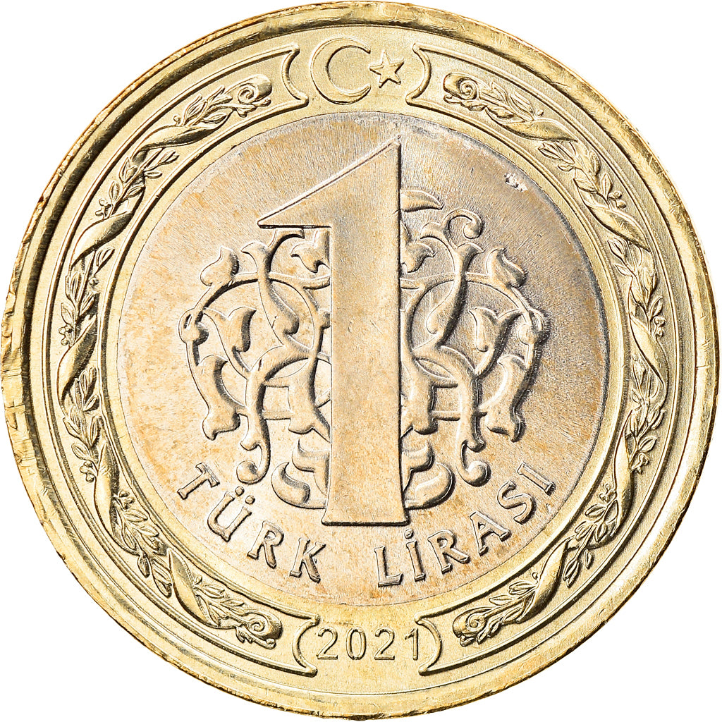 Coin, Turkey, Gaziantep, Lira, 2021, MS(63), Bi-Metallic