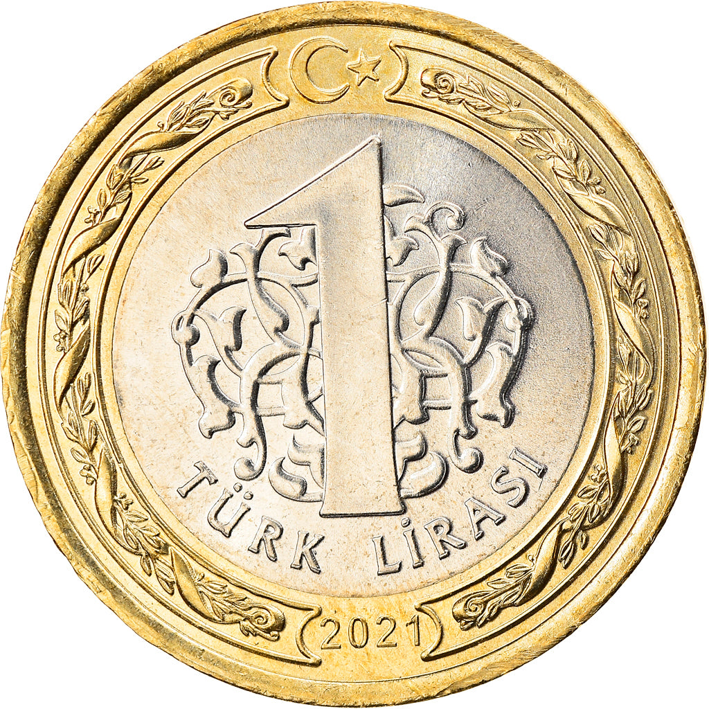 Coin, Turkey, Gaziantep, Lira, 2021, MS(63), Bi-Metallic