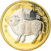 Coin, China, Année du Buffle, Buffle, 10 Yüan, 2021, MS(63), Bi-Metallic