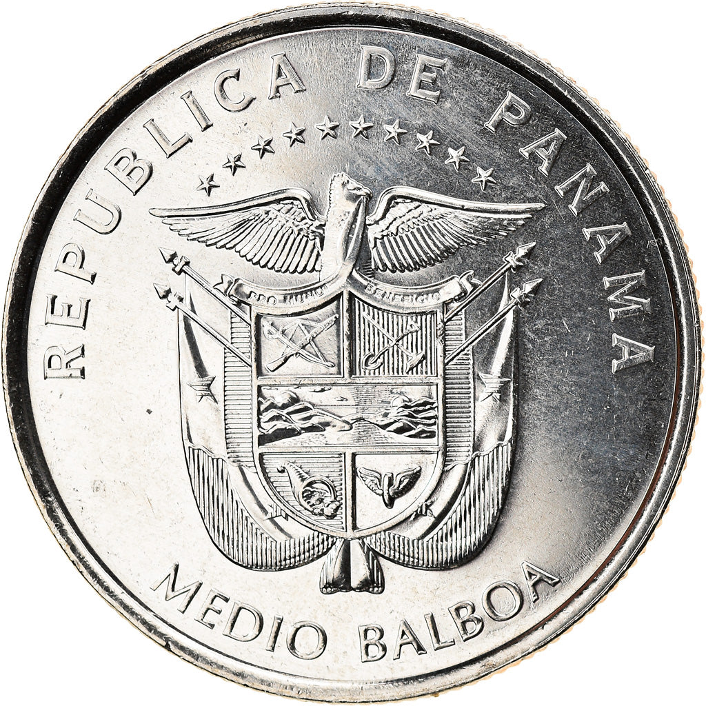 Monnaie, Panama, 500 ans, 1/2 Balboa, 2019, SPL, Copper Plated Steel