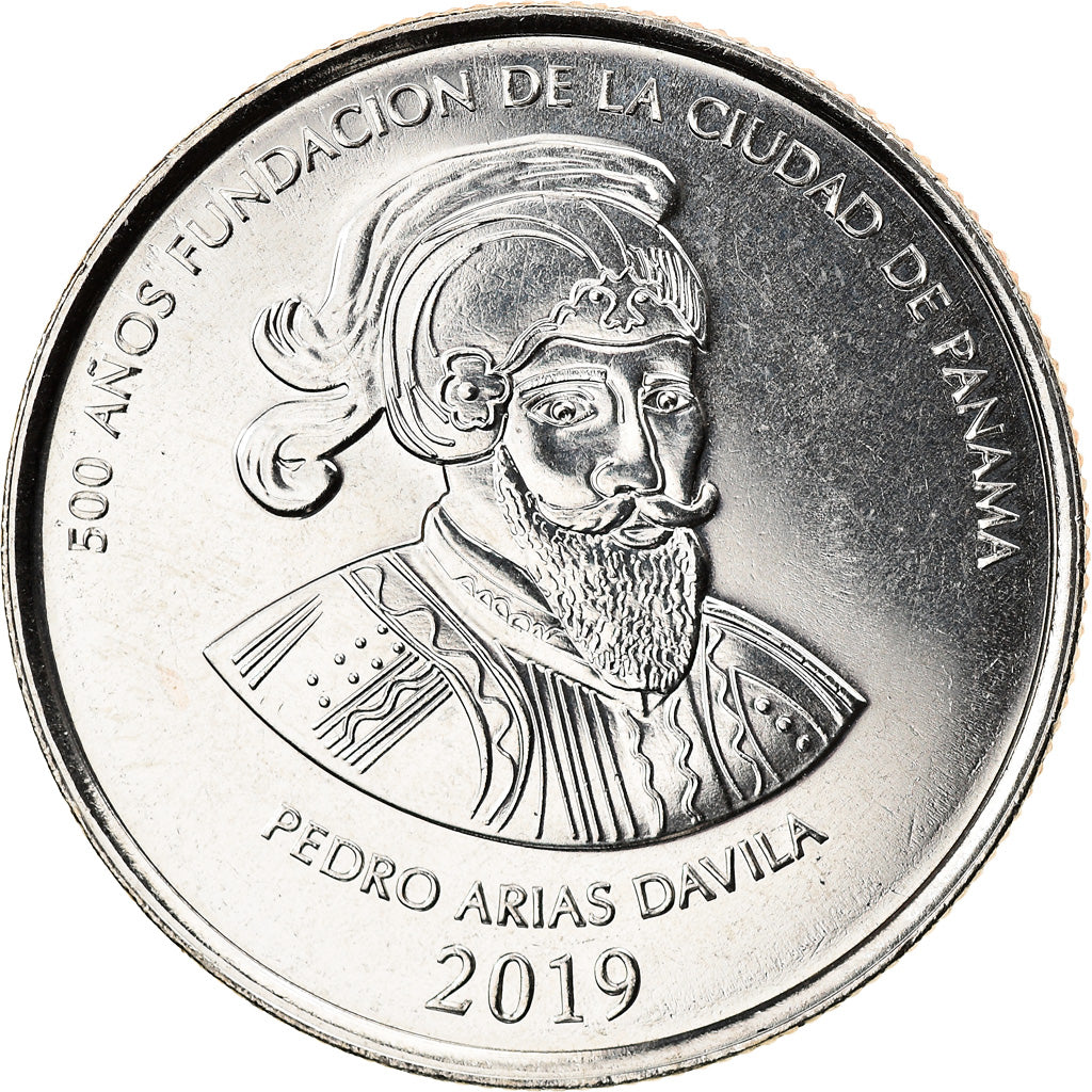 Moneda, Panamá, 500 ans, 1/2 Balboa, 2019, SC, Cobre chapado en acero
