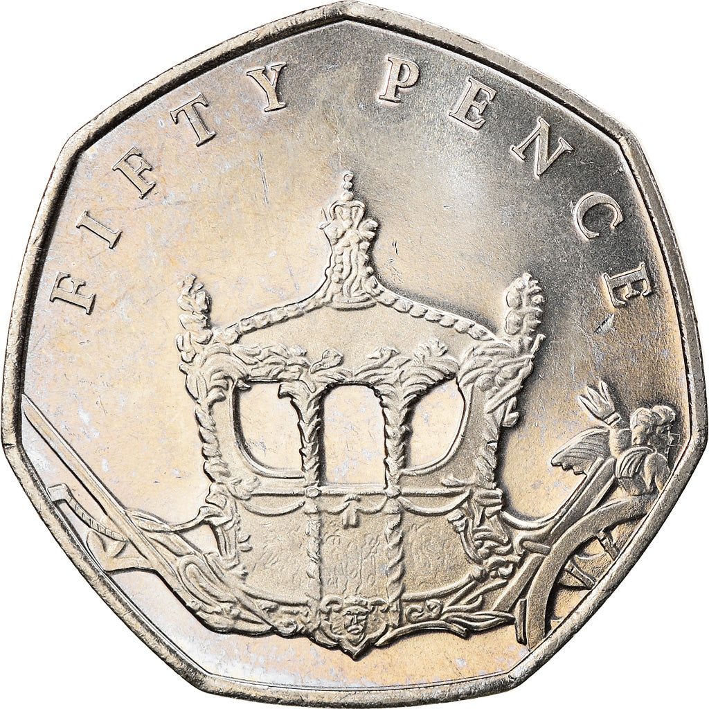 Munten, Eiland Man, The Coronation Coach, 50 Pence, 2018, UNC-, Cupro-nickel