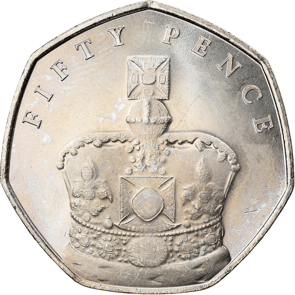 Monnaie, Isle of Man, The Coronation Crown, 50 Pence, 2018, SPL, Cupro-nickel