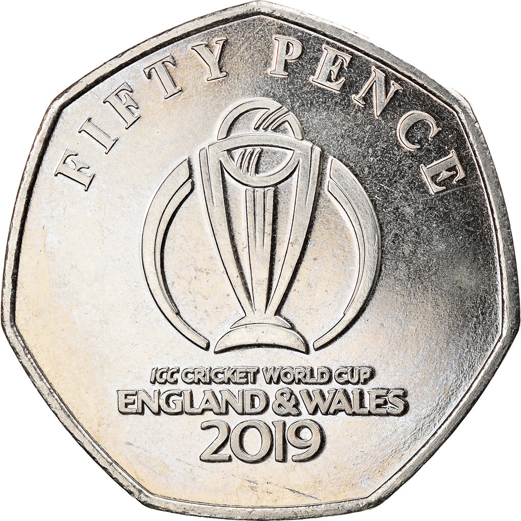 Coin, Isle of Man, ICC Logo, 50 Pence, 2019, MS(63), Cupro-nickel