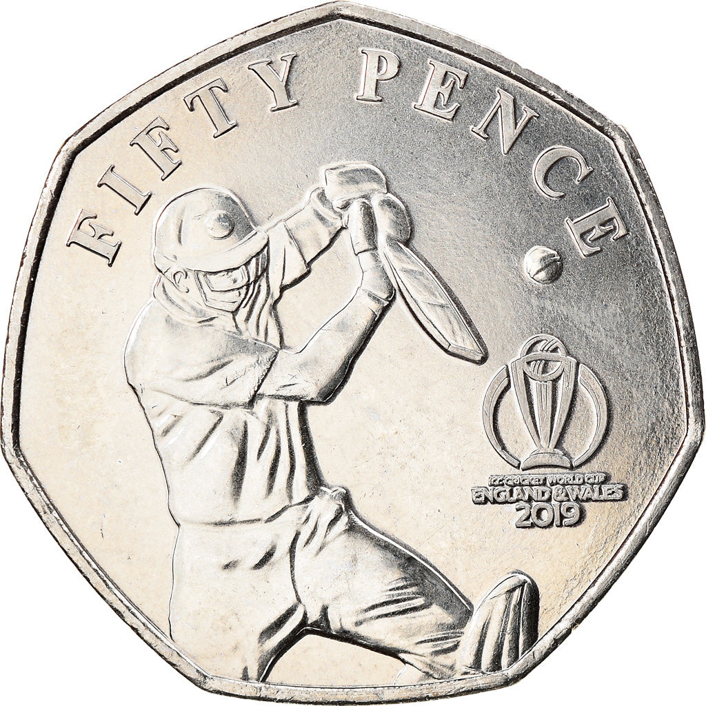 Monnaie, Isle of Man, Cover Drive, 50 Pence, 2019, SPL, Cupro-nickel