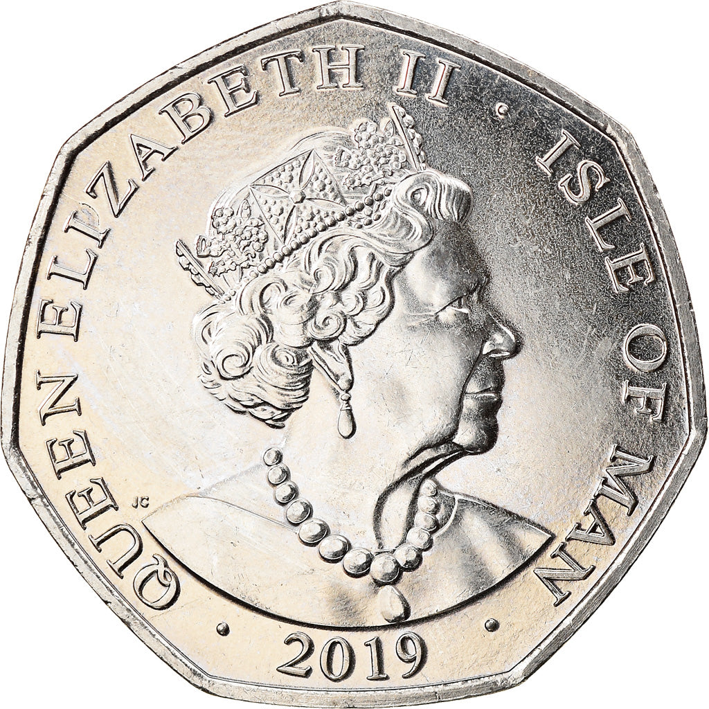 Münze, Isle of Man, Slip Catch, 50 Pence, 2019, UNZ, Cupro-nickel