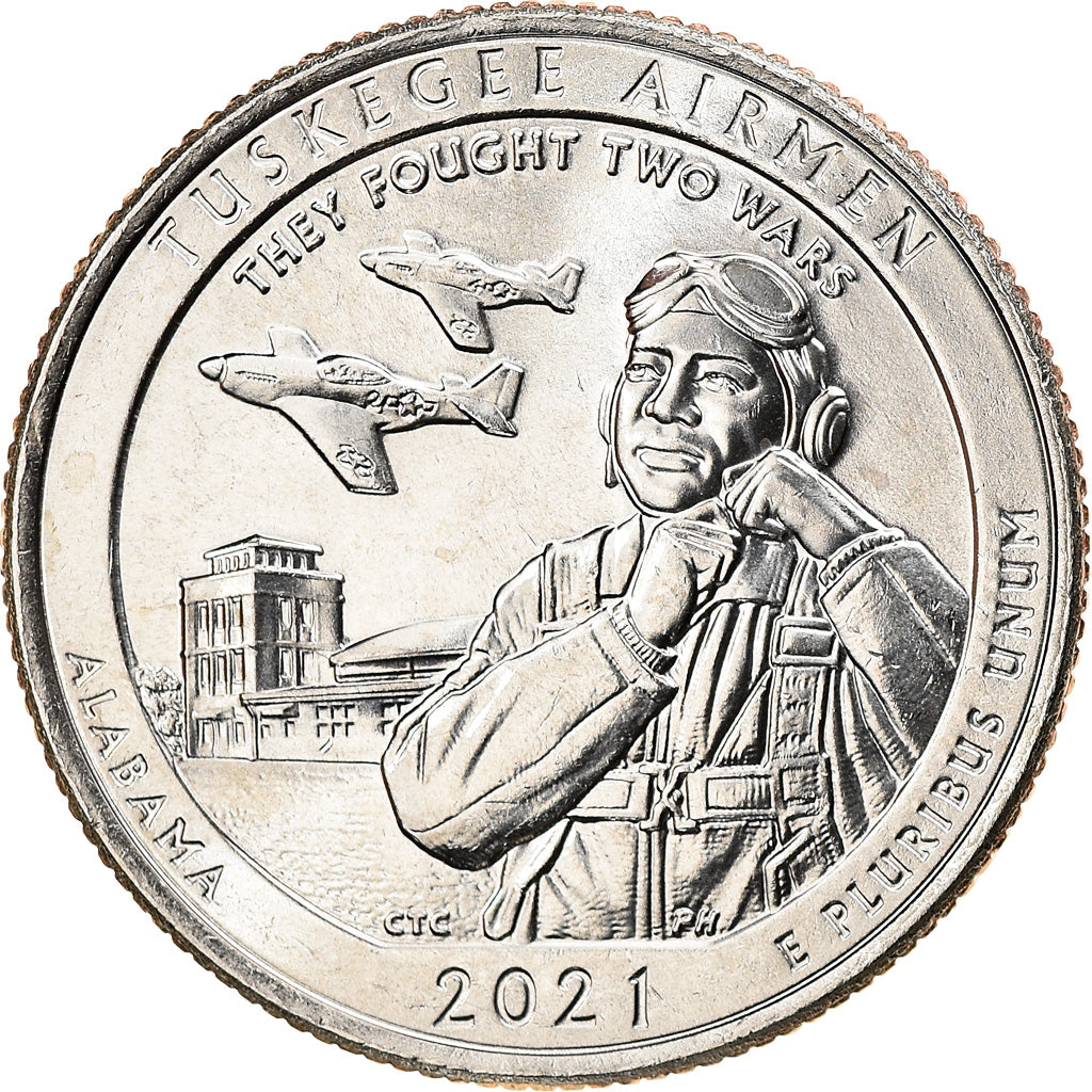 Coin, United States, Tuskegee Airmen, Quarter, 2021, Denver, MS(63)