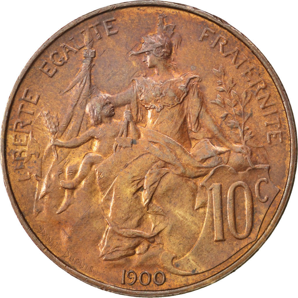 Coin, France, Dupuis, 10 Centimes, 1900, AU(55-58), Bronze, KM:843, Gadoury:277