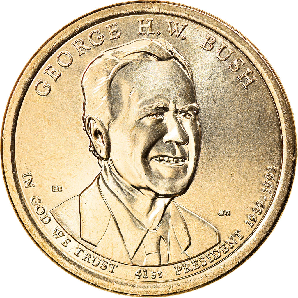 Coin, United States, George H. W. Bush, Dollar, 2020, Denver, MS(63), Brass