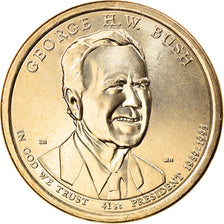 Coin, United States, George H. W. Bush, Dollar, 2020, Denver, MS(63), Brass