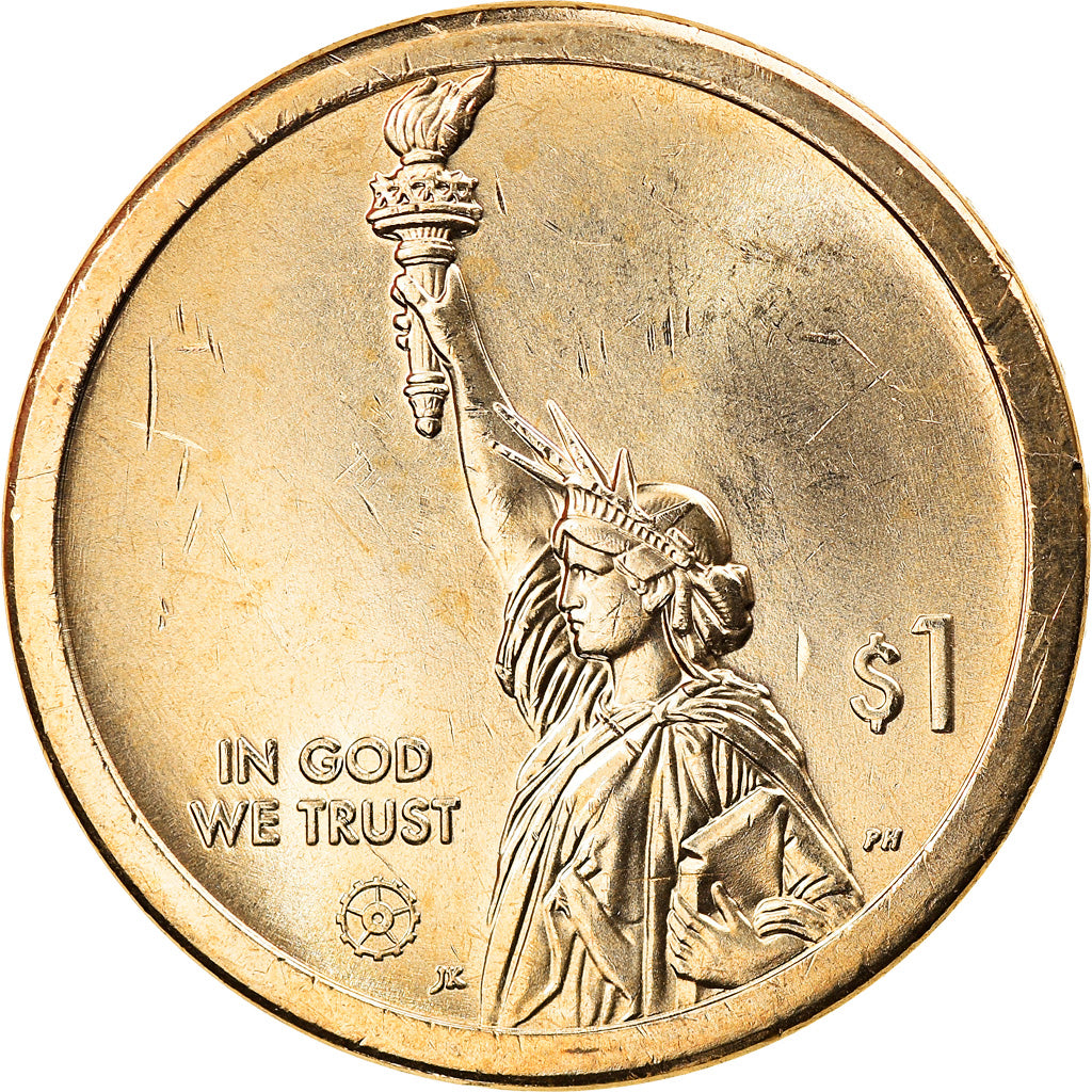 Coin, United States, Maryland, Dollar, 2020, Philadelphia, MS(63), Brass