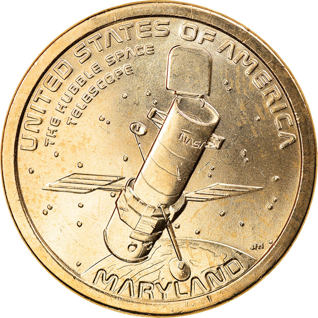 Coin, United States, Maryland, Dollar, 2020, Philadelphia, MS(63), Brass