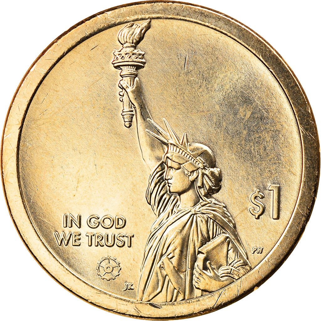 Coin, United States, Maryland, Dollar, 2020, Denver, MS(63), Brass manganese