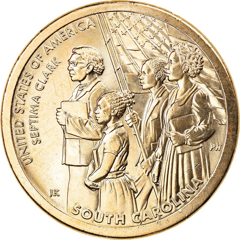 Monnaie, États-Unis, South Carolina, Dollar, 2020, Philadelphie, SPL, Brass