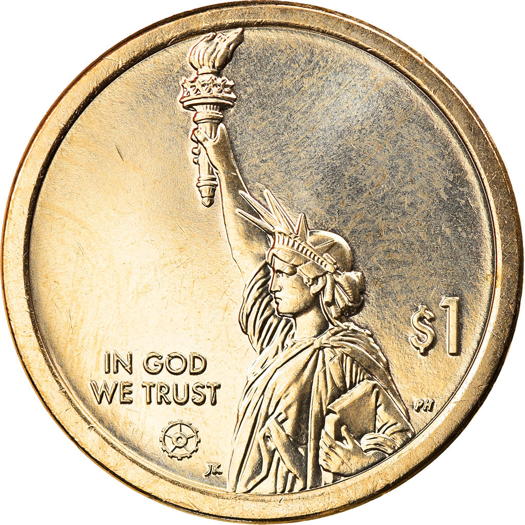 Moneta, USA, South Carolina, Dollar, 2020, Denver, MS(63), Brass manganese