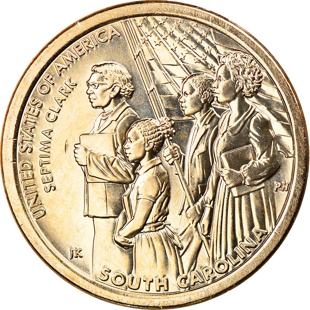 Coin, United States, South Carolina, Dollar, 2020, Denver, MS(63), Brass