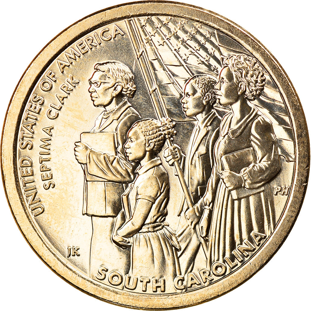 Coin, United States, South Carolina, Dollar, 2020, Denver, MS(63), Brass
