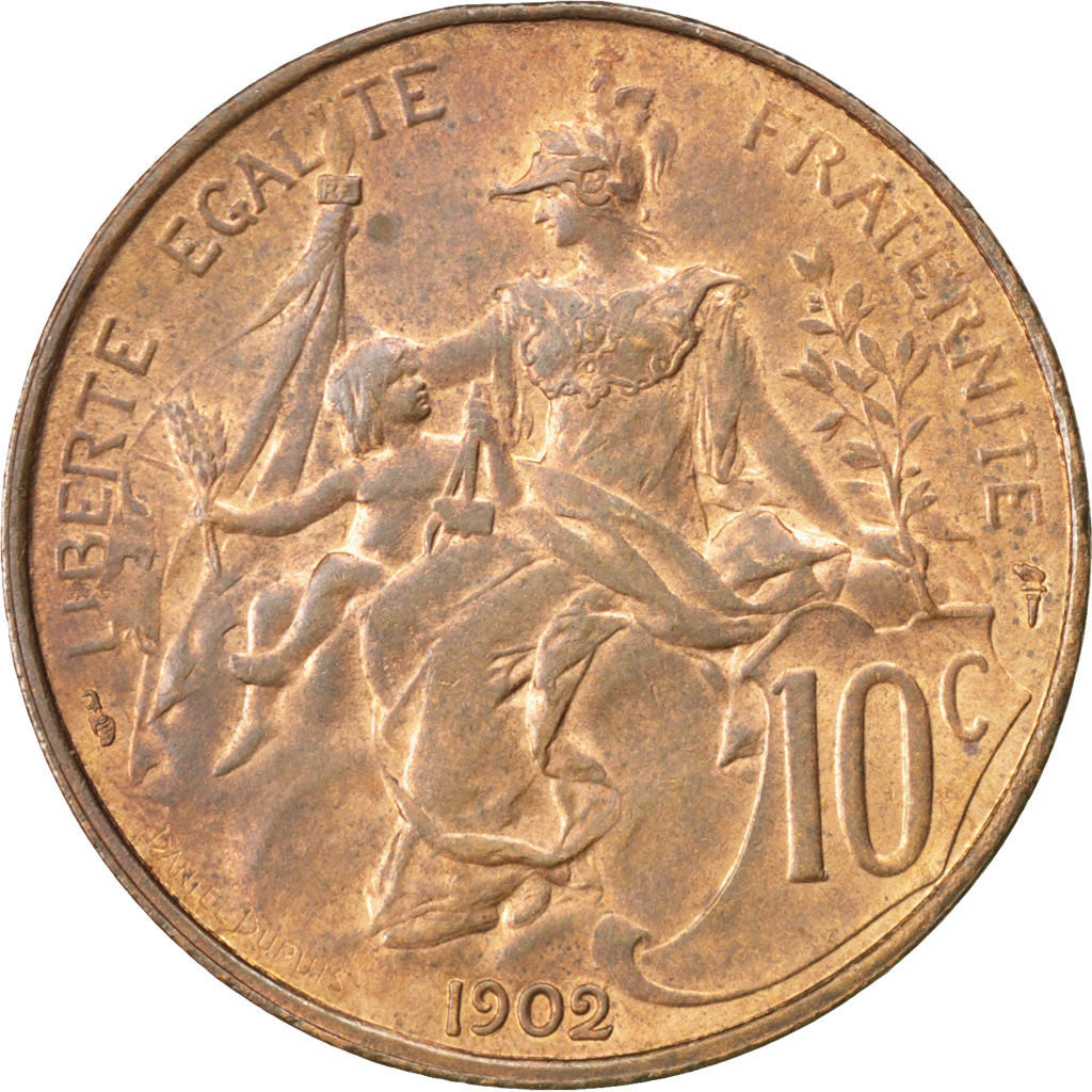 Coin, France, Dupuis, 10 Centimes, 1902, MS(60-62), Bronze, KM:843, Gadoury:277