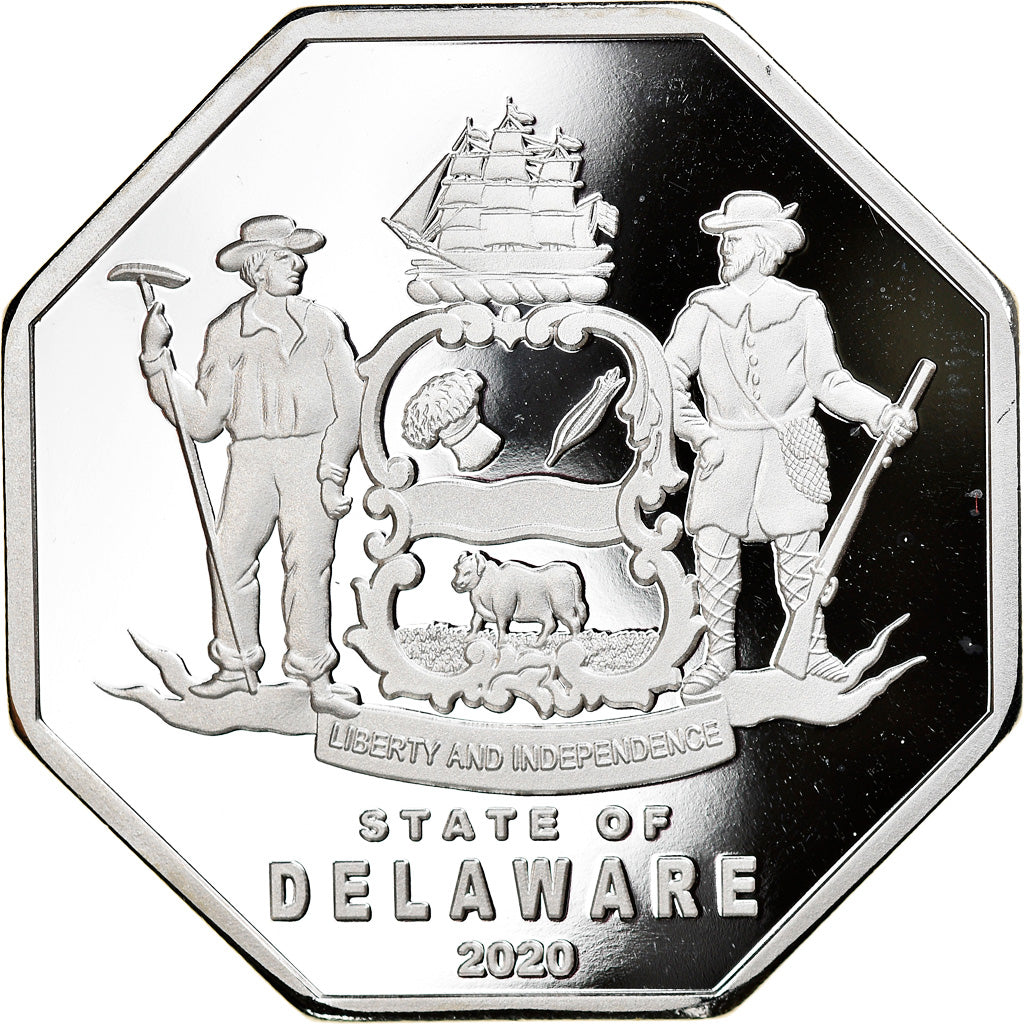 Coin, United States, Delaware, 20 Dollars, 2020, MS(65-70), Silver Clad