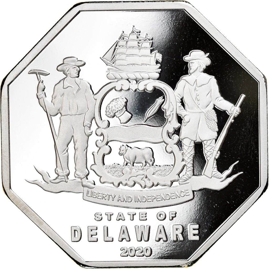 Coin, United States, Delaware, 20 Dollars, 2020, MS(65-70), Silver Clad