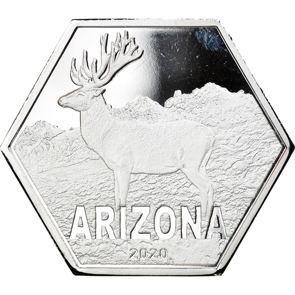 Coin, United States, Arizona, 20 Dollars, 2020, MS(65-70), Silver Clad