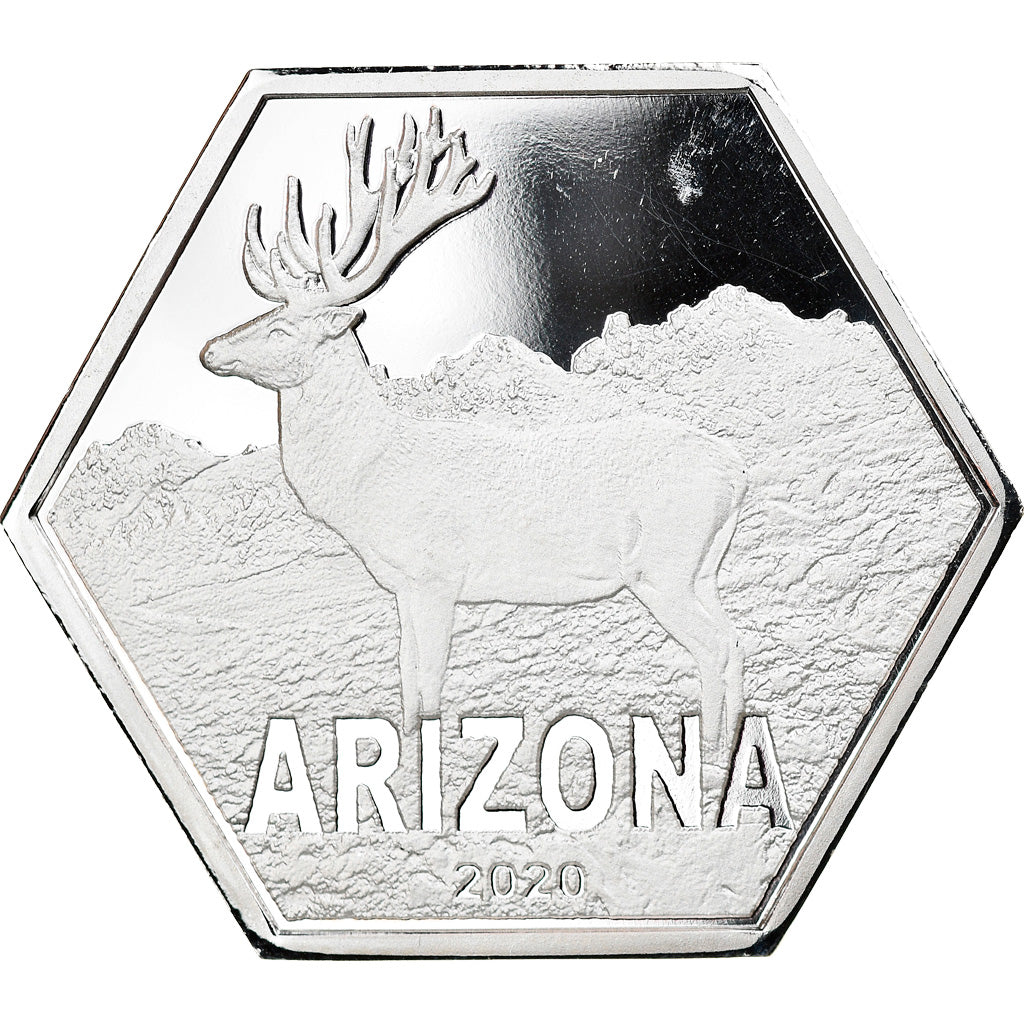 Coin, United States, Arizona, 20 Dollars, 2020, MS(65-70), Silver Clad