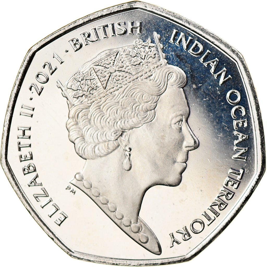 Coin, British Indian Ocean, Poisson-clown, 50 Pence, 2021, MS(65-70)
