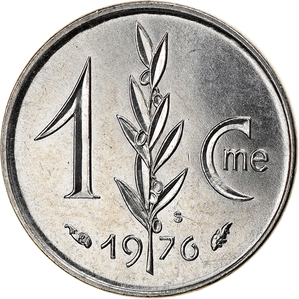 Coin, Monaco, Rainier III, Centime, 1976, AU(55-58), Stainless Steel, KM:155