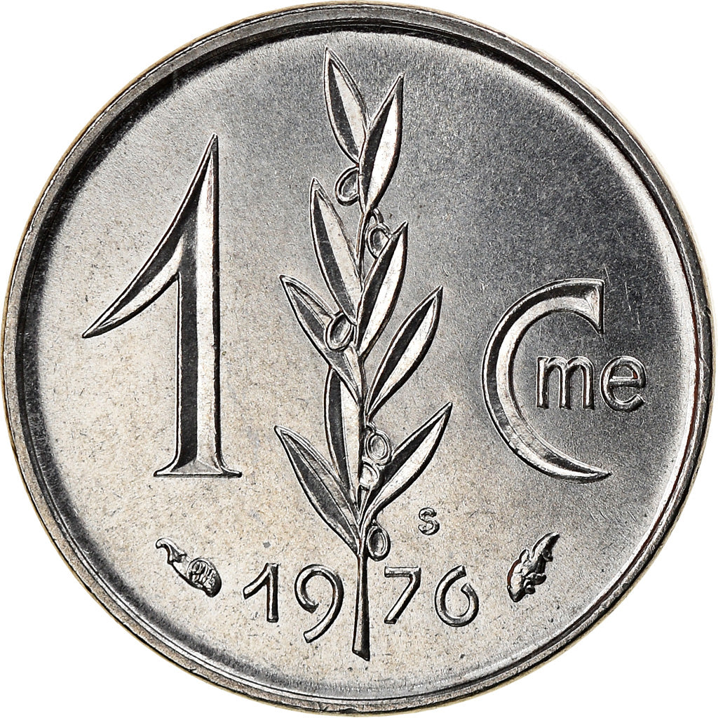Coin, Monaco, Rainier III, Centime, 1976, AU(55-58), Stainless Steel, KM:155