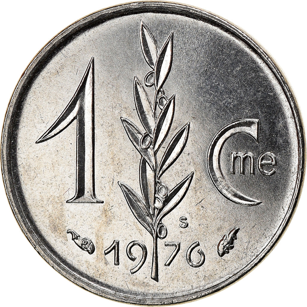 Monnaie, Monaco, Rainier III, Centime, 1976, SUP, Stainless Steel, Gadoury:MC