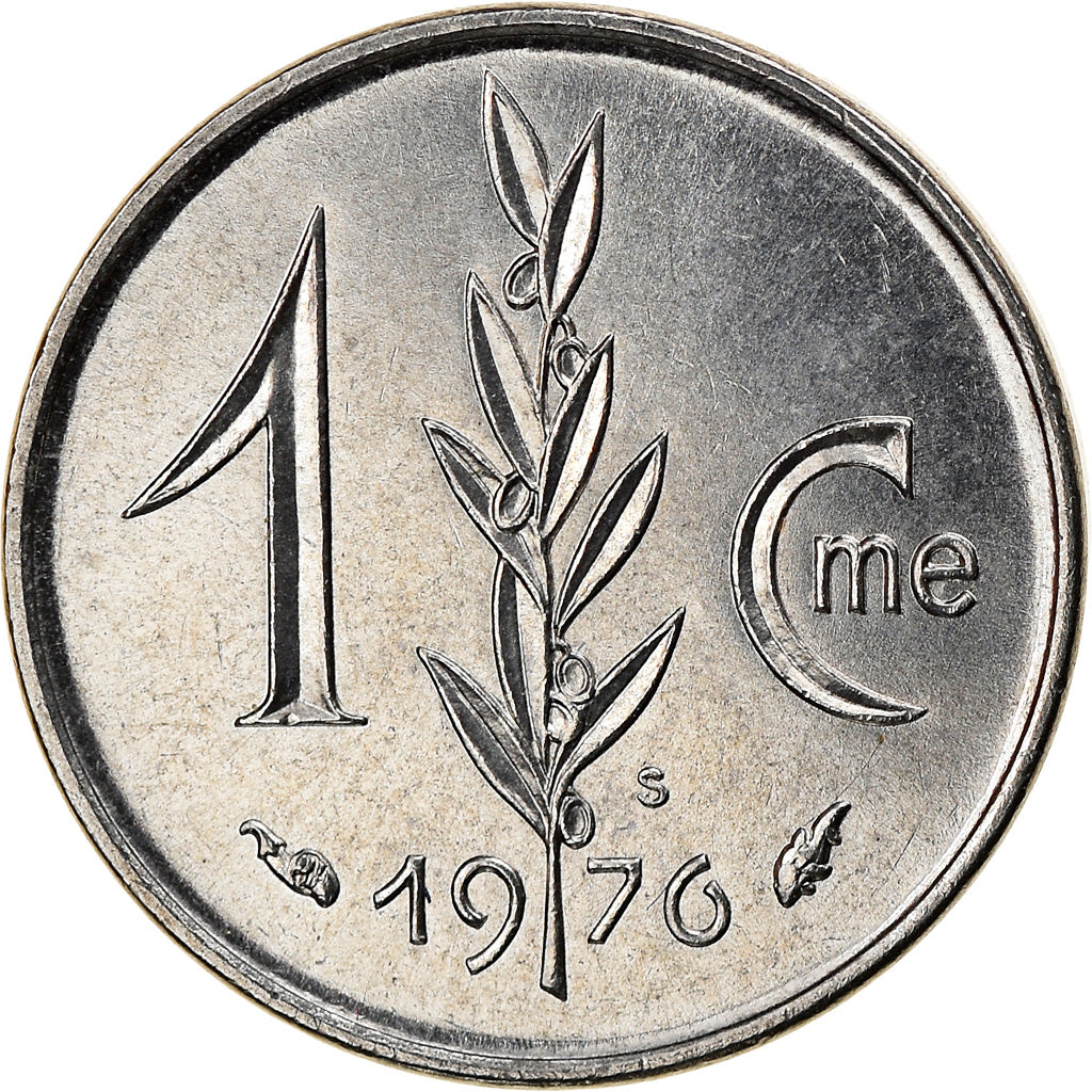 Coin, Monaco, Rainier III, Centime, 1976, AU(55-58), Stainless Steel, KM:155
