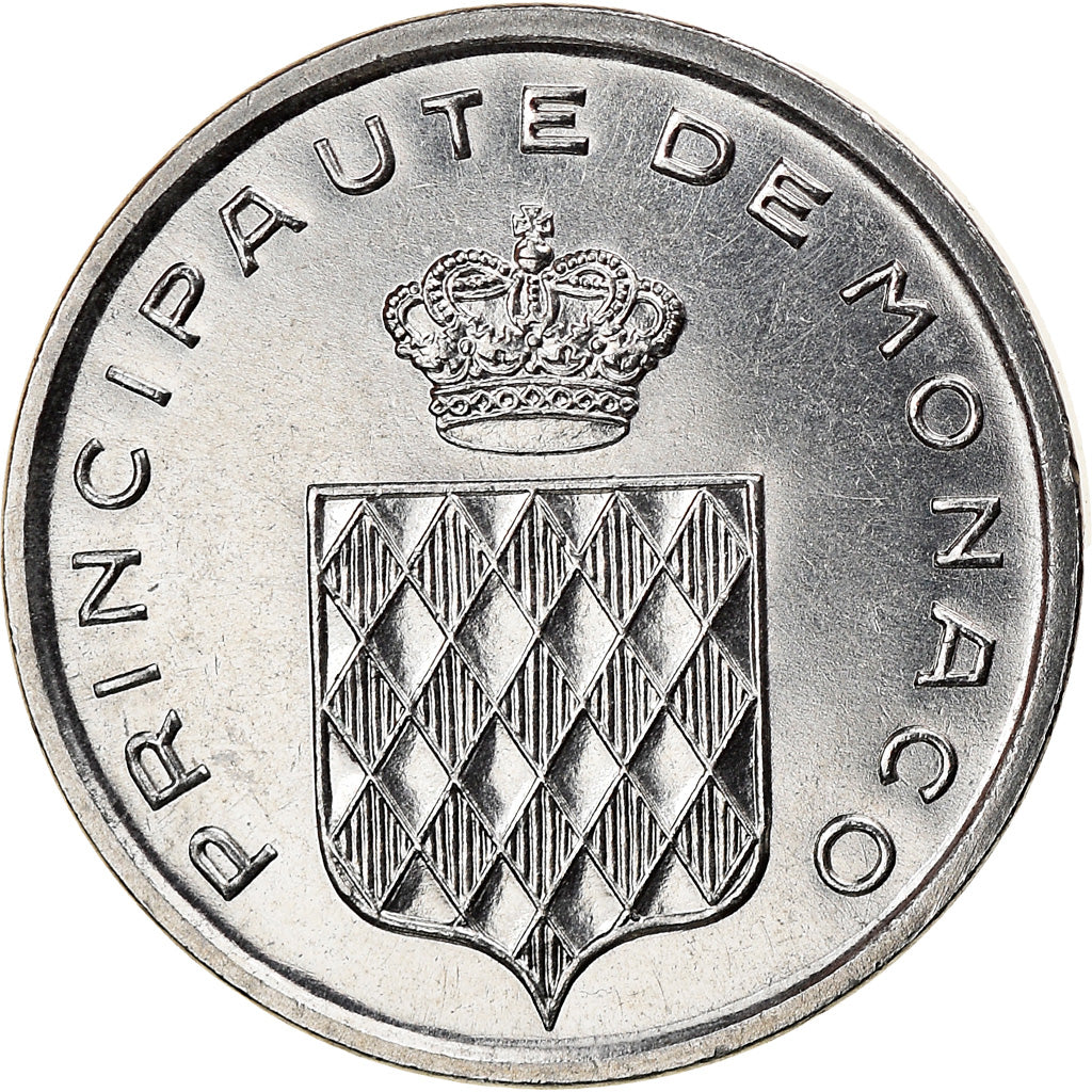 Coin, Monaco, Rainier III, Centime, 1976, AU(55-58), Stainless Steel, KM:155