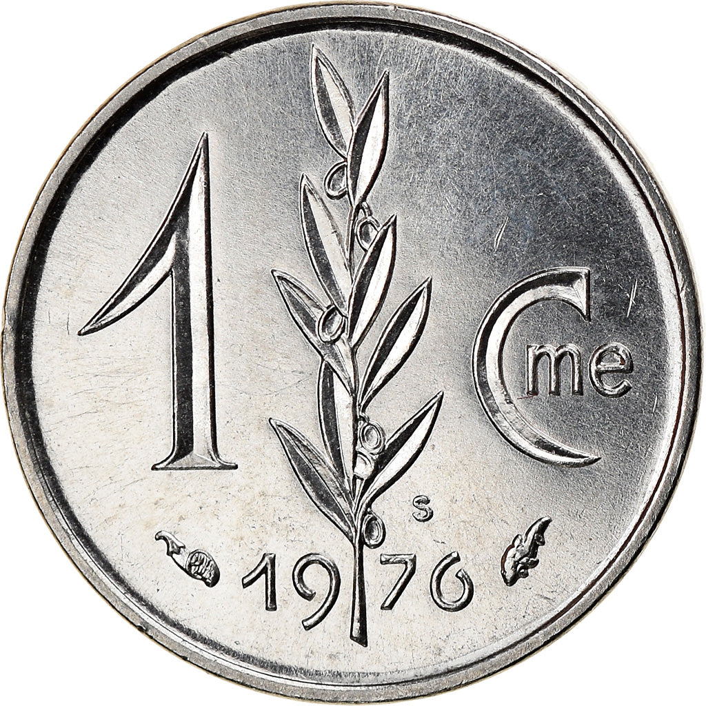 Coin, Monaco, Rainier III, Centime, 1976, AU(55-58), Stainless Steel, KM:155