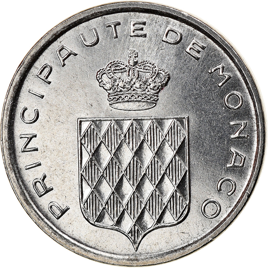 Coin, Monaco, Rainier III, Centime, 1976, AU(55-58), Stainless Steel, KM:155