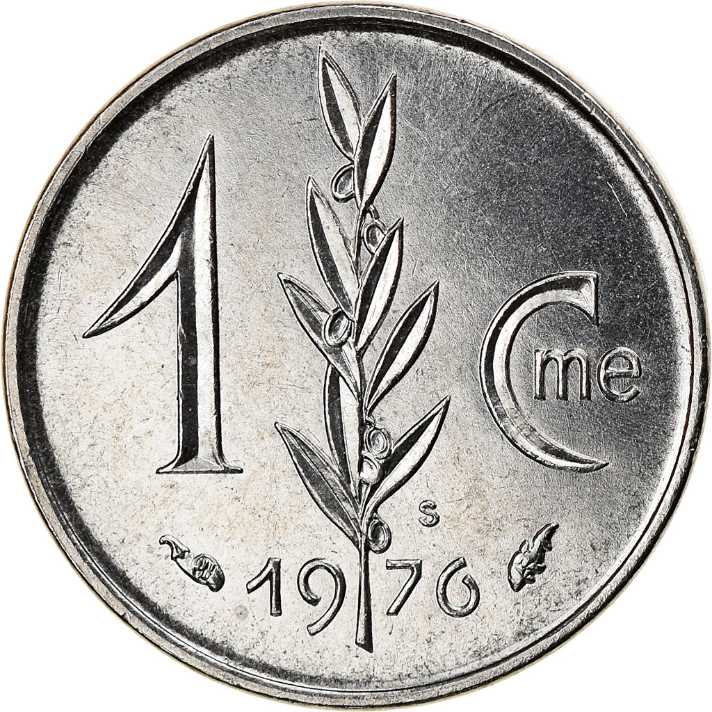 Coin, Monaco, Rainier III, Centime, 1976, AU(55-58), Stainless Steel, KM:155