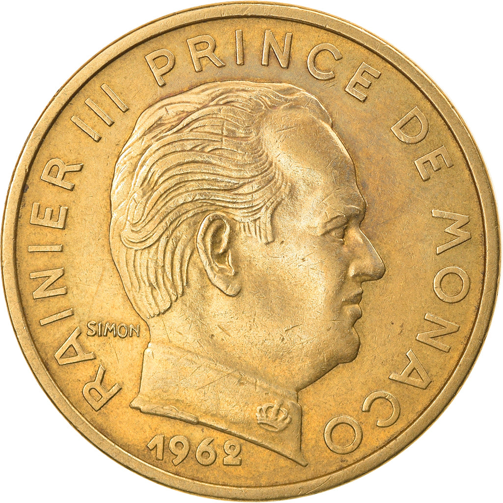 Coin, Monaco, Rainier III, 50 Centimes, 1962, EF(40-45), Aluminum-Bronze