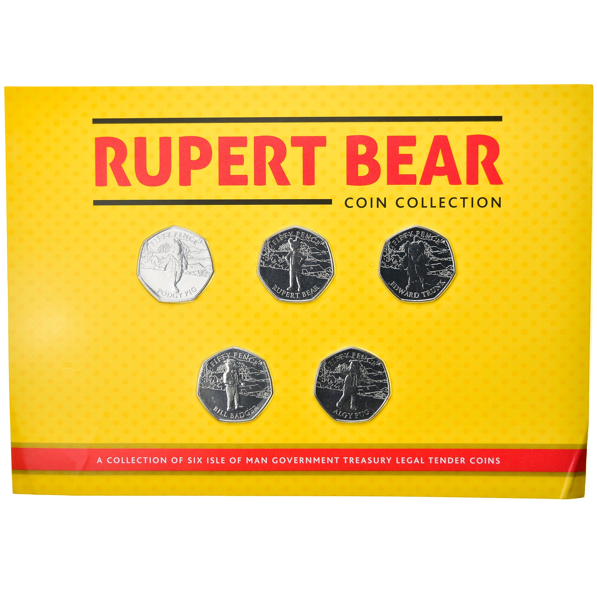 Münze, Isle of Man, Rupert Bear, 50 Pence, 2020, Set, STGL, Copper-nickel