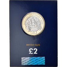 Monnaie, Isle of Man, Mayflower, 2 Pounds, 2020, FDC, Bi-Metallic