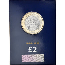 Coin, Isle of Man, Mayflower, 2 Pounds, 2020, MS(65-70), Bi-Metallic