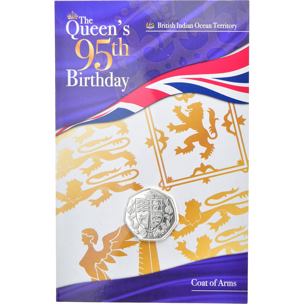 Coin, British Indian Ocean, The Queen's 95th Birthday, 50 Pence, 2021