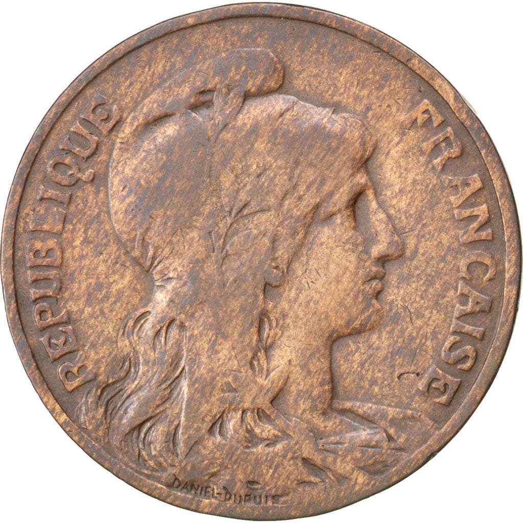 FRANCE, Dupuis, 10 Centimes, 1905, Paris, KM #843, VF(20-25), Bronze, 30,...