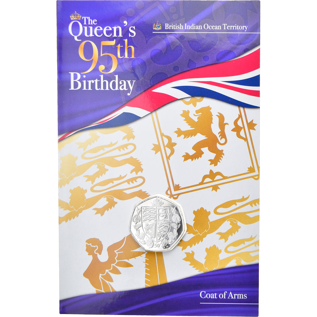 Monnaie, Océan Indien Britannique, The Queen's 95th Birthday, 50 Pence, 2021